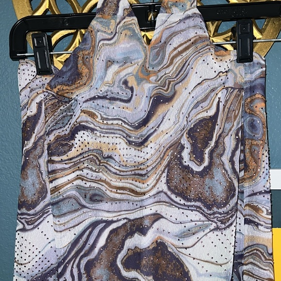 NEW Camila Coelho Agate print w/crystal accents Halter Mini Dress ✨ - Picture 4 of 8